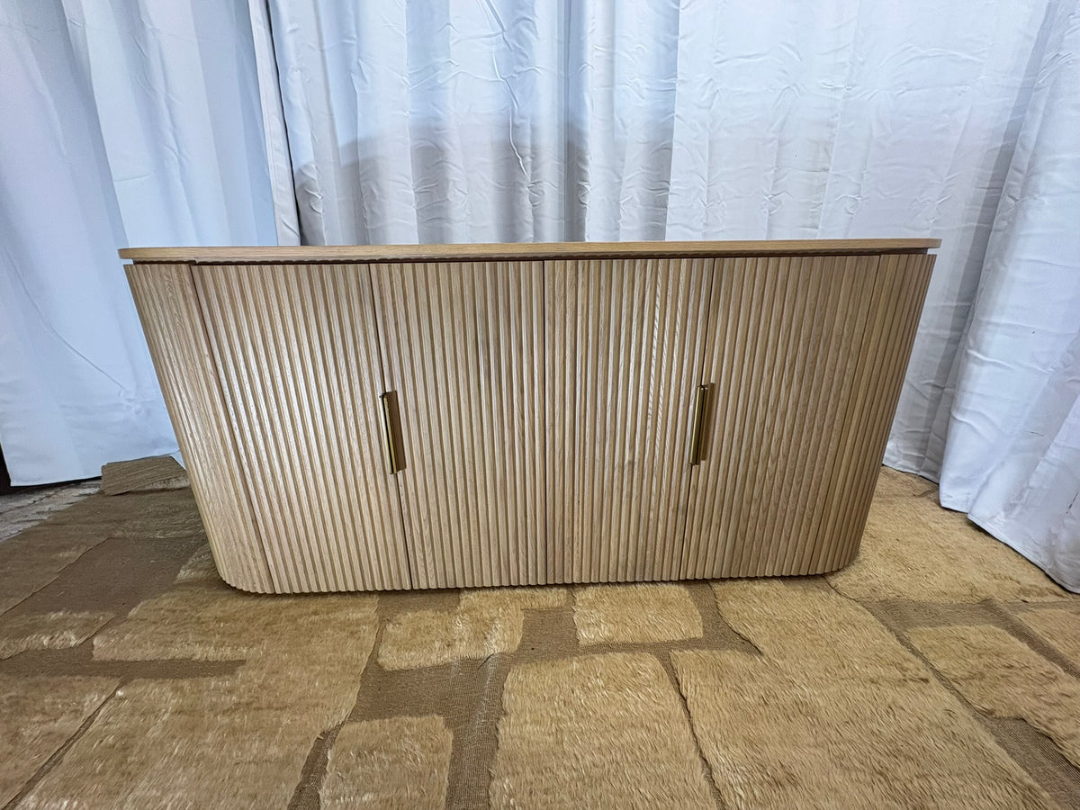 RH Byron 4-Door Sideboard — 84” Light Oak | Reeded American White Oak | Artisan Crafted (3 of 3)