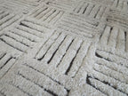 RH Basanti Rug – 9' × 12' Marled Ivory/Charcoal | Hand-Knotted Wool Blend | Contemporary Himalayan-Inspired Design