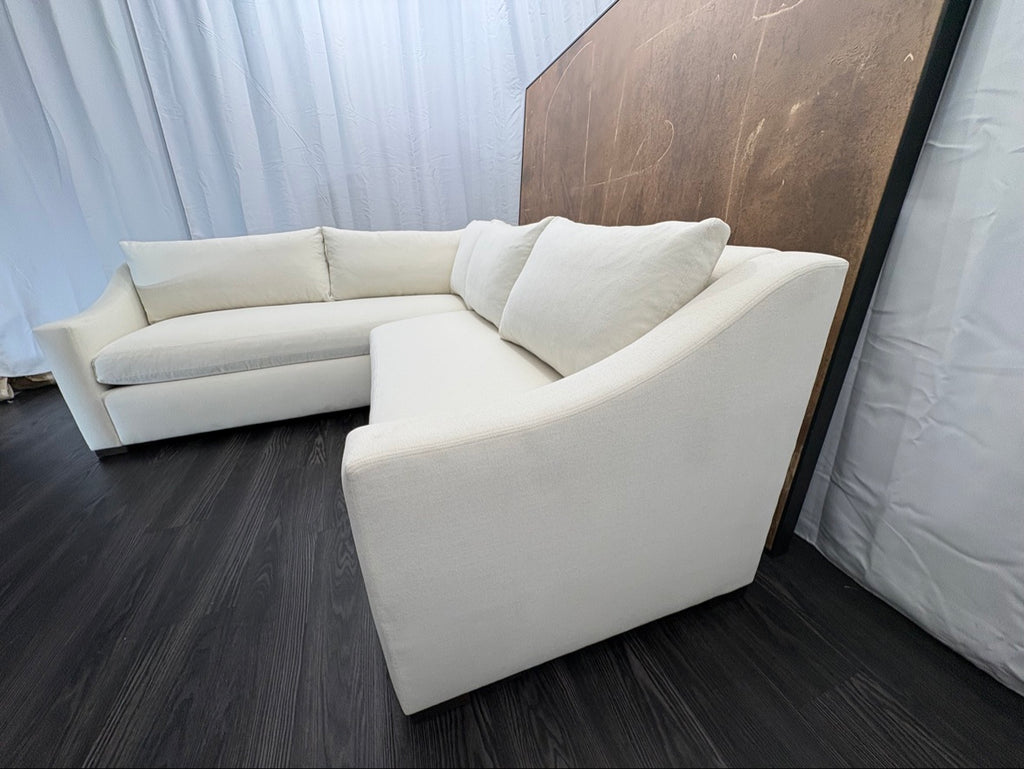 RH Belgian Classic Slope Arm Left-Arm Bench-Cushion L-Sectional