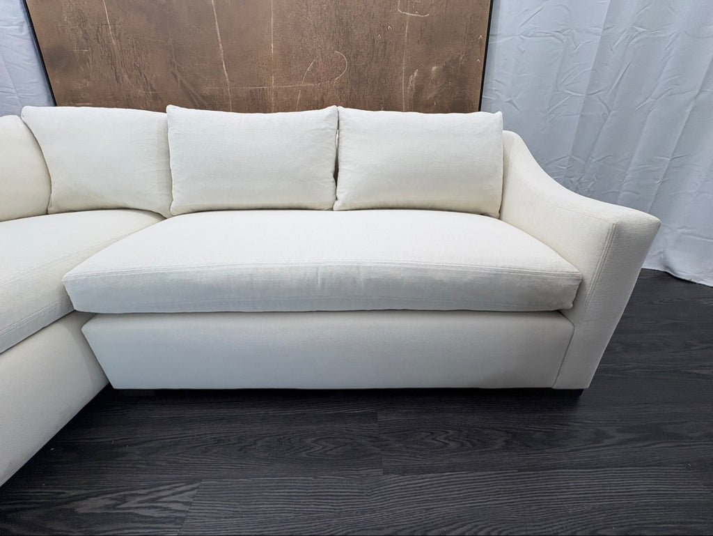 RH Belgian Classic Slope Arm Left-Arm Bench-Cushion L-Sectional