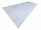 RH Aero Stone Rectangular Dining Table – 120" | Italian Carrara Marble Top | Cast Iron Pedestal Base