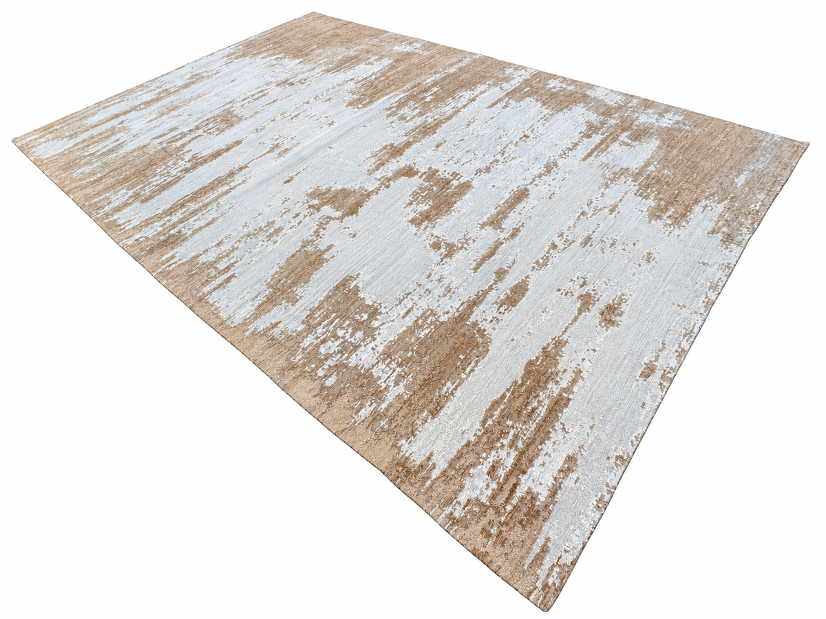 RH Kasir Wool & Silk Rug – 10' x 14' Wheat/Camel | Hand-Knotted Wool & Silk