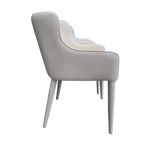 Restoration Hardware Nicola Slope Fabric Dining Side Chairs (Set of 4) – Performance Velvet, Natural