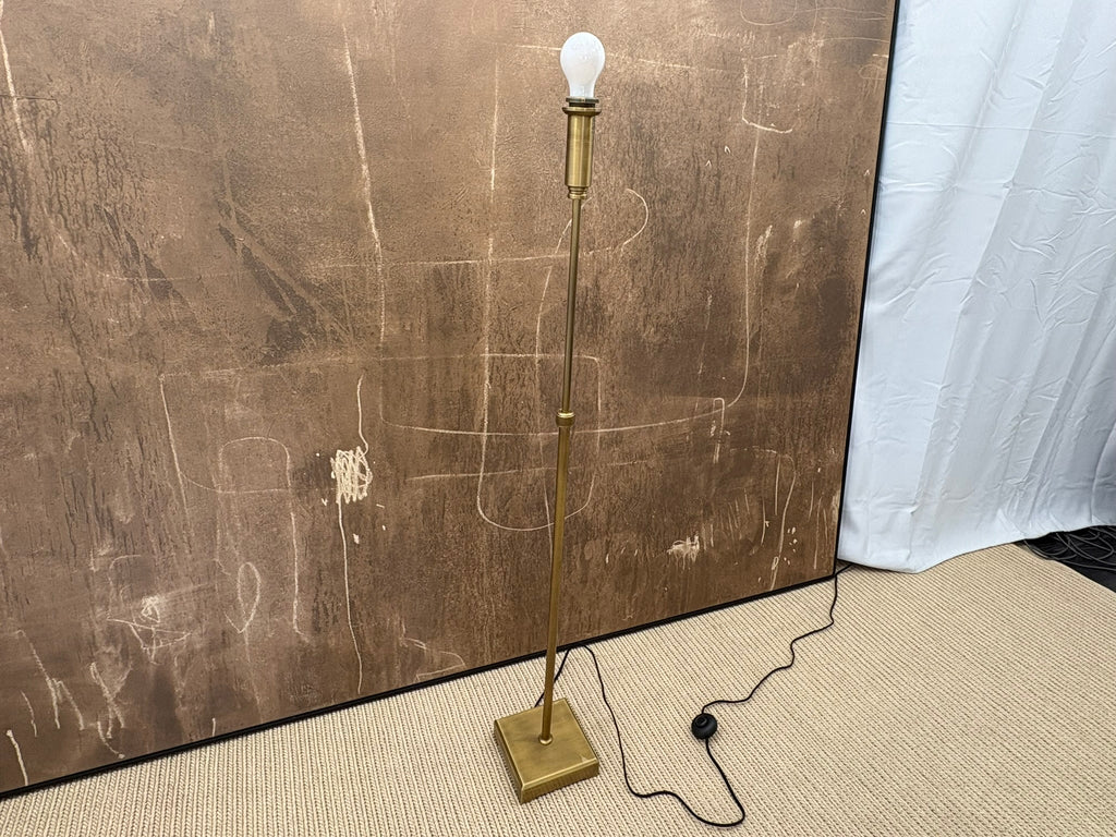 RH Pyramid Telescoping Floor Lamp Vintage Brass | Adjustable Height | Cast Zinc & Steel