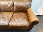 RH Original Lancaster Leather 3-Cushion Sofa – 7' Petite 38"D | Italian Brompton Cocoa | Down-Feather | Pre-Owned