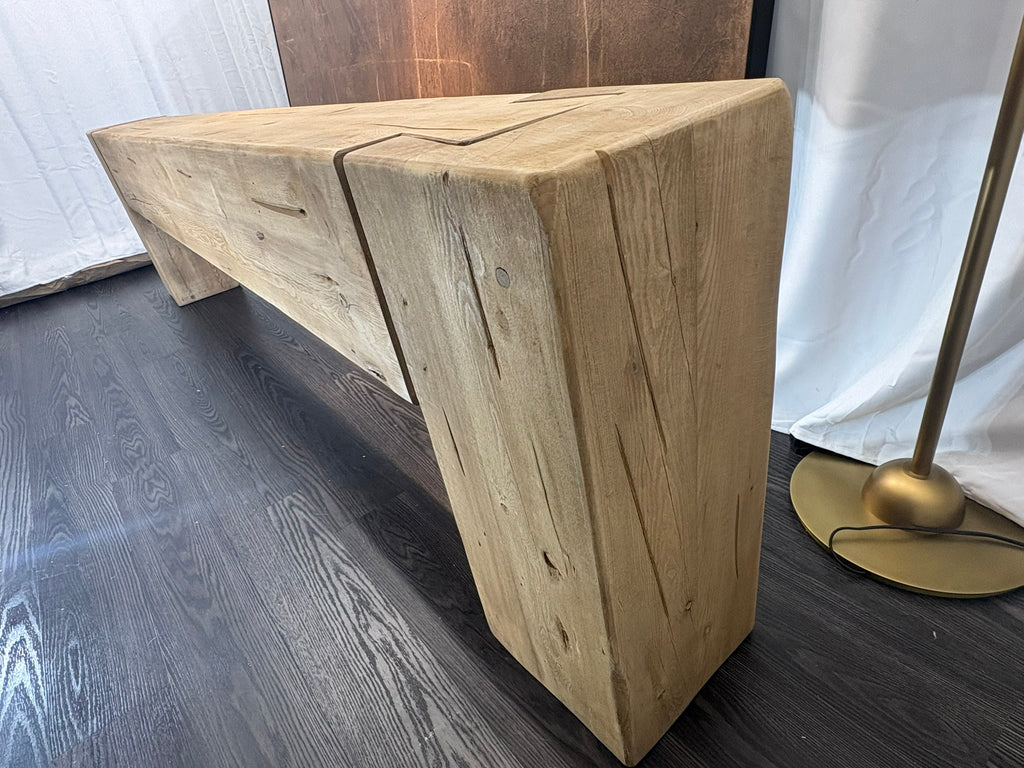 RH Reclaimed English Beam Console Table – 118" – Salvaged Natural