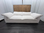 RH Cloud 9' Luxe Sofa — 2-Cushion | Perennials Performance Textured Linen Weave | White