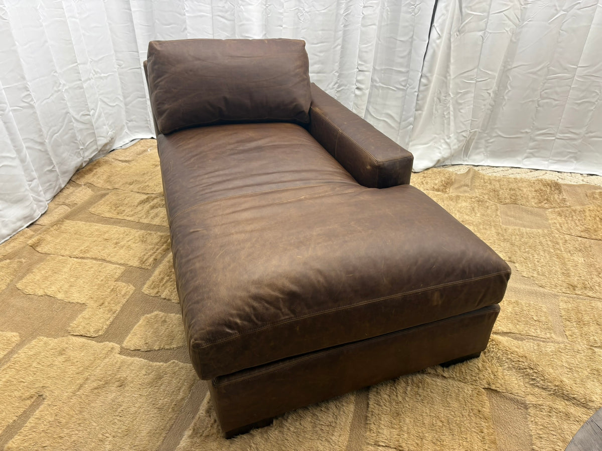 RH Maxwell Leather Right-Arm Chaise