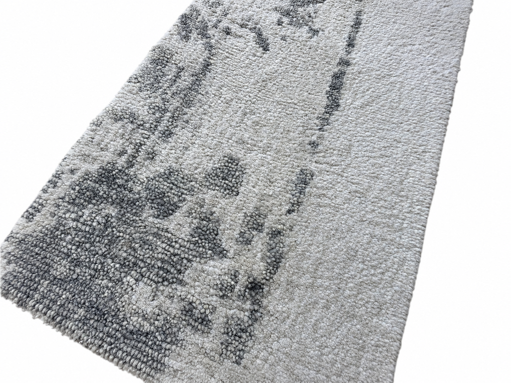 RH Nihal Wool Rug – 10' × 14' Multi Grey | 100% Hand-Spun Wool | Hand-Knotted | Abstract Geometric Design | Made in Nepal