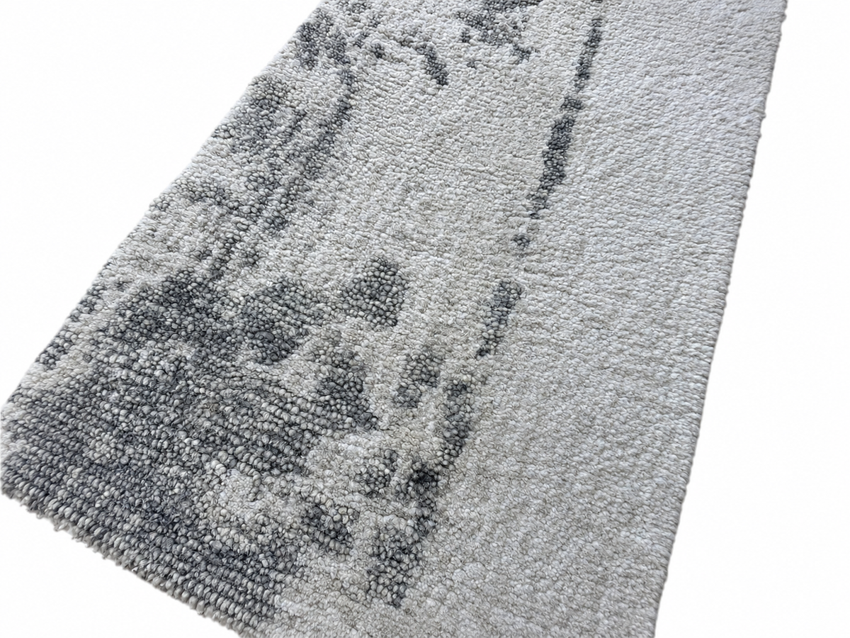 RH Nihal Wool Rug – 10' × 14' Multi Grey | 100% Hand-Spun Wool | Hand-Knotted | Abstract Geometric Design | Made in Nepal