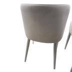 Restoration Hardware Nicola Slope Fabric Dining Side Chairs (Set of 4) – Performance Velvet, Natural