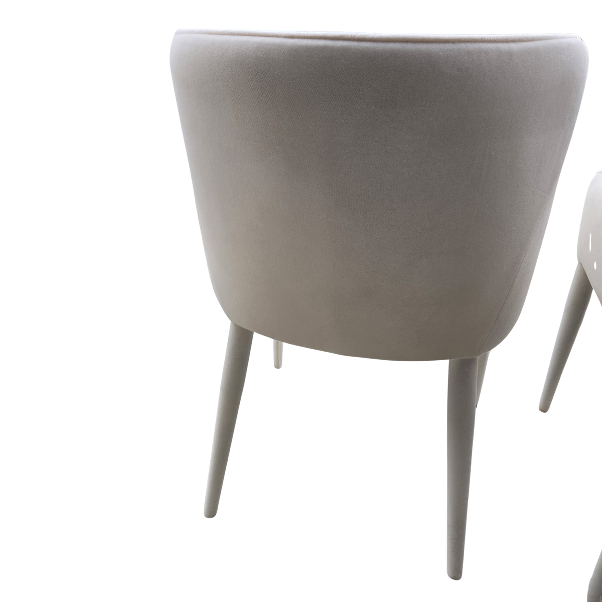 Restoration Hardware Nicola Slope Fabric Dining Side Chairs (Set of 4) – Performance Velvet, Natural