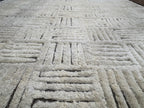 RH Basanti Rug – 9' × 12' Marled Ivory/Charcoal | Hand-Knotted Wool Blend | Contemporary Himalayan-Inspired Design