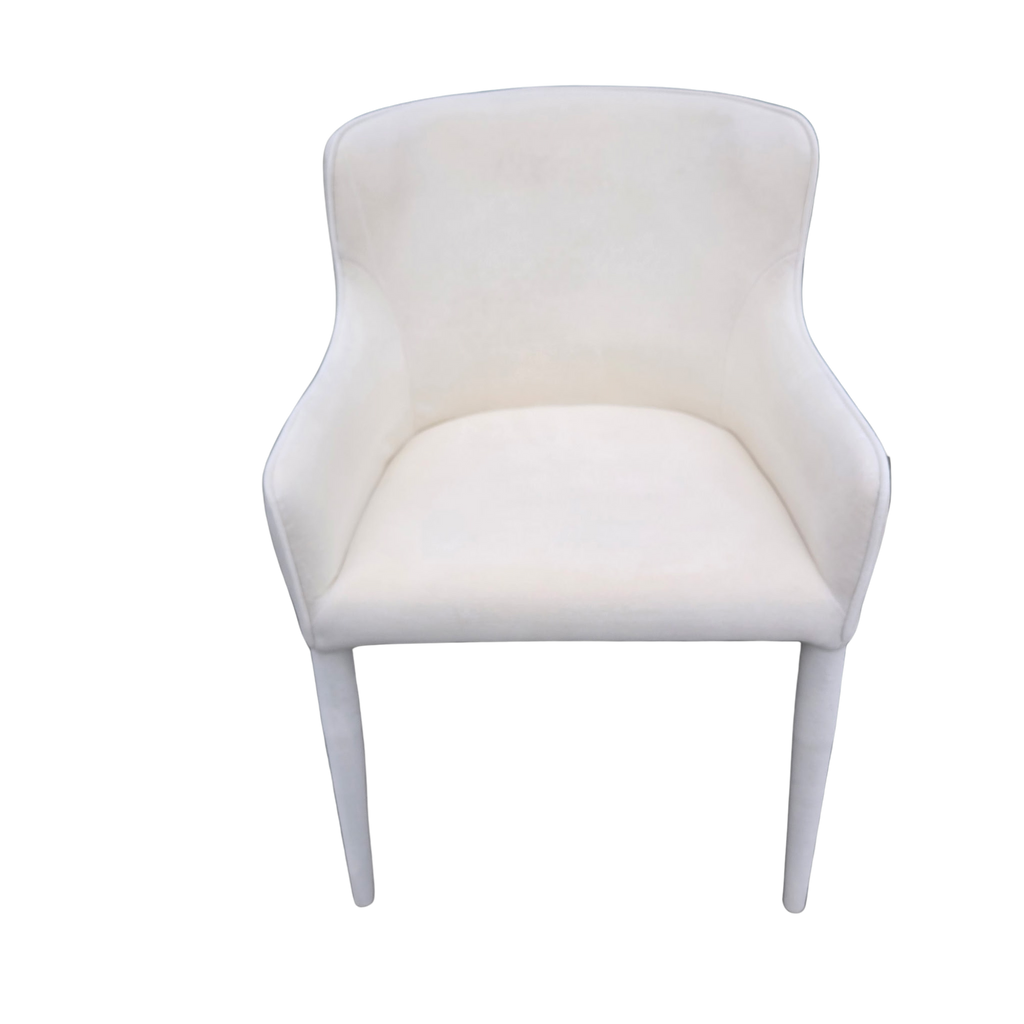Restoration Hardware Nicola Slope Fabric Dining Side Chairs (Set of 4) – Performance Velvet, Natural