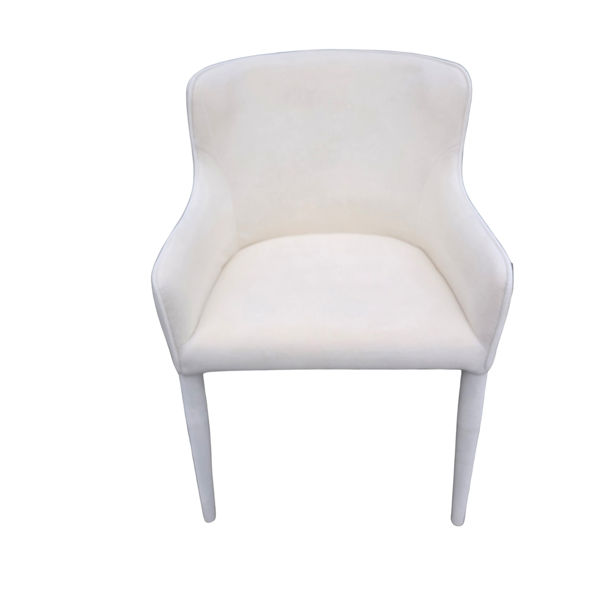 Restoration Hardware Nicola Slope Fabric Dining Side Chairs (Set of 4) – Performance Velvet, Natural