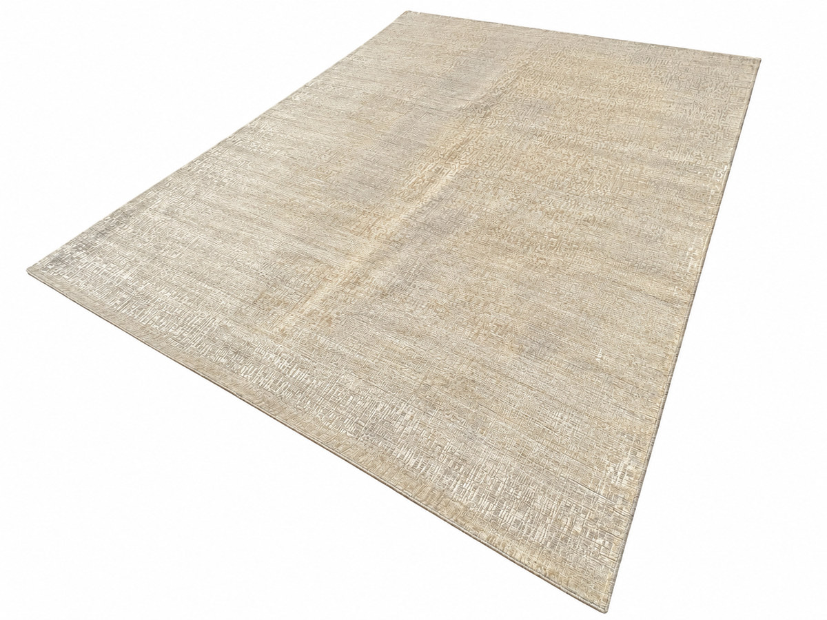 RH Matrice Wool & Silk Rug – 10' × 14' Ivory | Hand-Knotted Wool & Silk