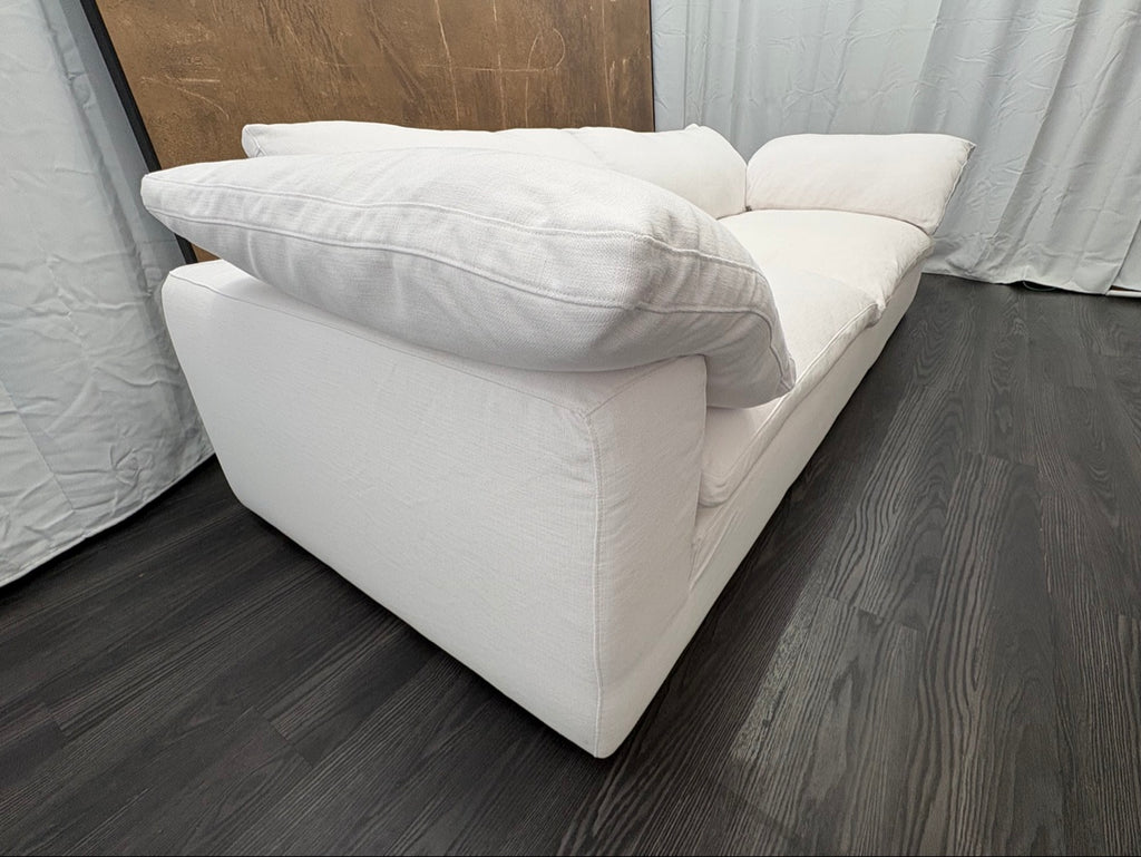 RH Cloud 9' Luxe Sofa — 2-Cushion | Perennials Performance Textured Linen Weave | White