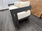 RH Restoration Hardware Matira Aluminum Sofa
Designed by Harrison & Nicholas Condos
84" | Iron Finish | Natural Performance Textured Weave
