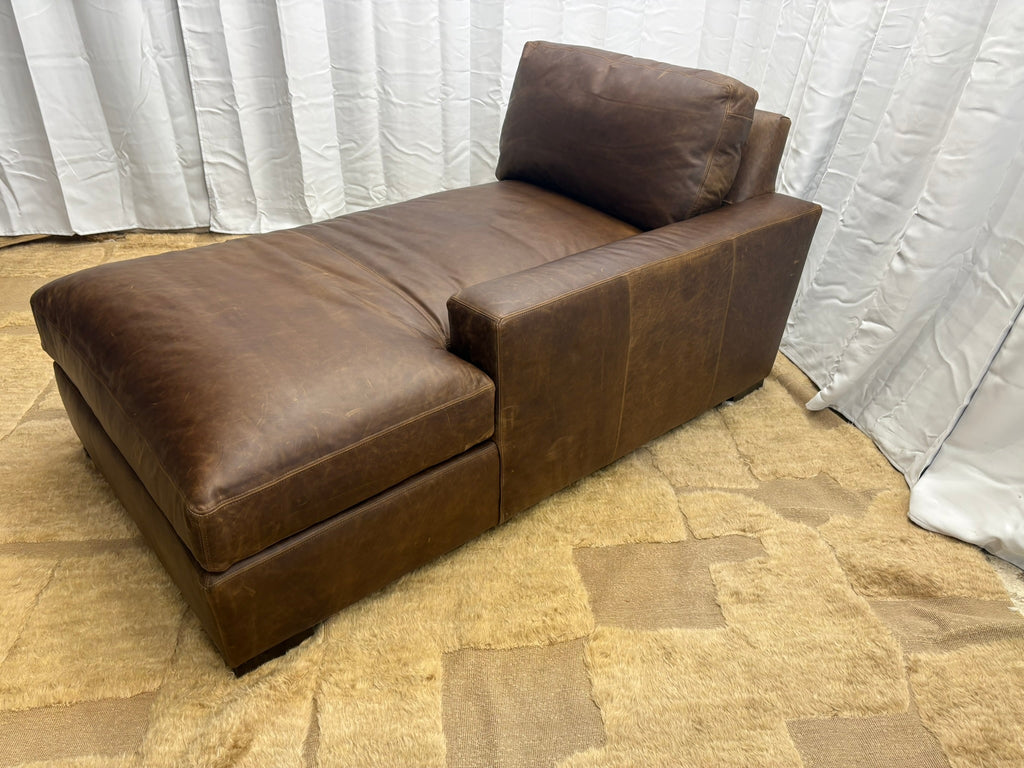 RH Maxwell Leather Right-Arm Chaise