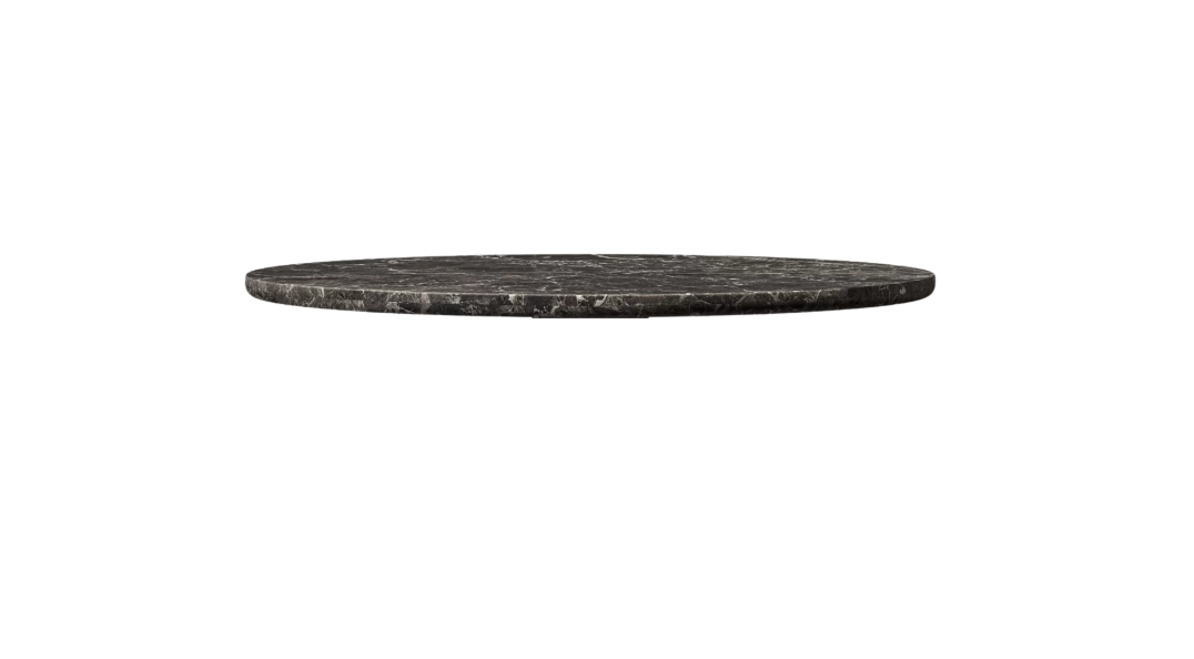 Restoration Hardware Black Emperador Marble Tabletop – 36” Round (Base Not Included)