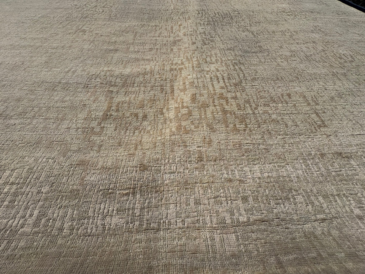 RH Matrice Wool & Silk Rug – 10' × 14' Ivory | Hand-Knotted Wool & Silk