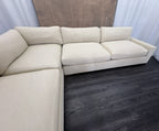 RH Maxwell Left-Arm L-Sectional | Classic | Down | Perennials® Performance Textured Linen Weave – Dune