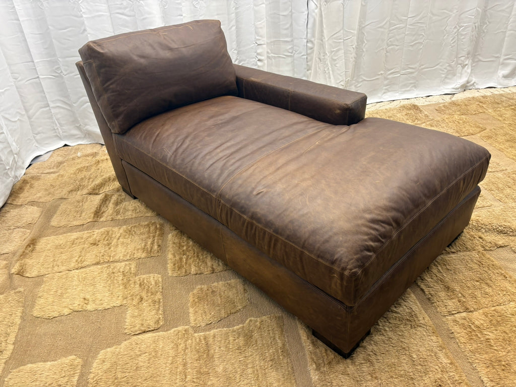 RH Maxwell Leather Right-Arm Chaise