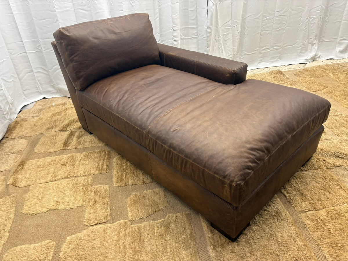 RH Maxwell Leather Right-Arm Chaise