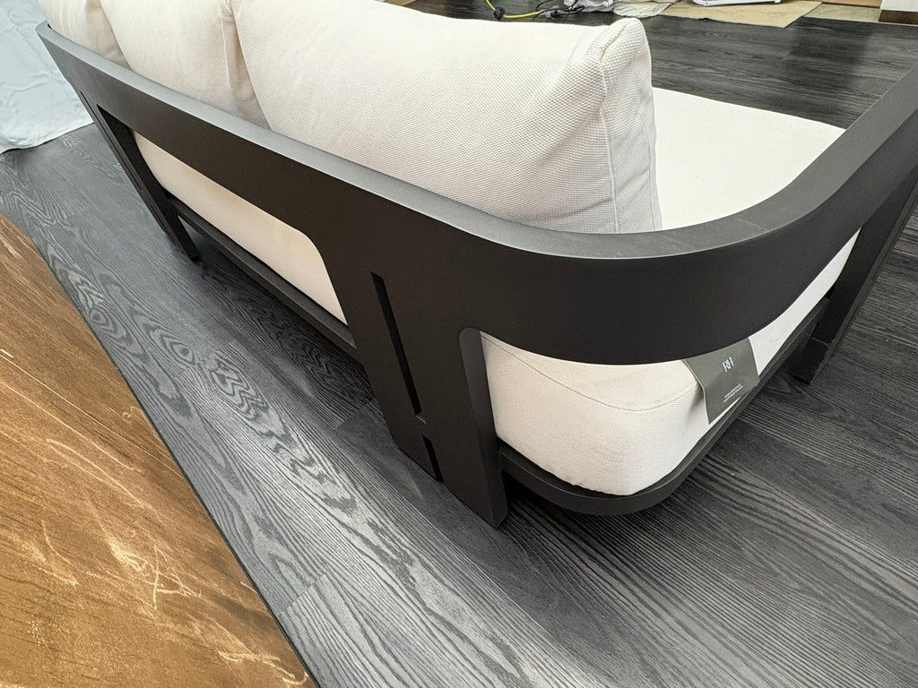RH Restoration Hardware Matira Aluminum Sofa
Designed by Harrison & Nicholas Condos
84" | Iron Finish | Natural Performance Textured Weave
