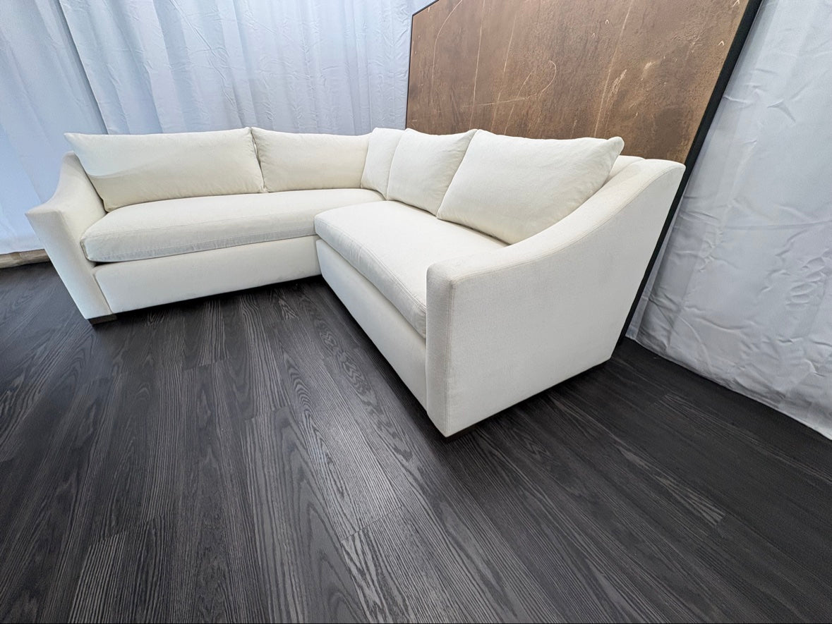 RH Belgian Classic Slope Arm Left-Arm Bench-Cushion L-Sectional
