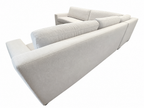 RH Modena Track Arm Left-Arm Bench-Cushion L-Sectional – Perennials Performance Textured Linen Weave in Mist