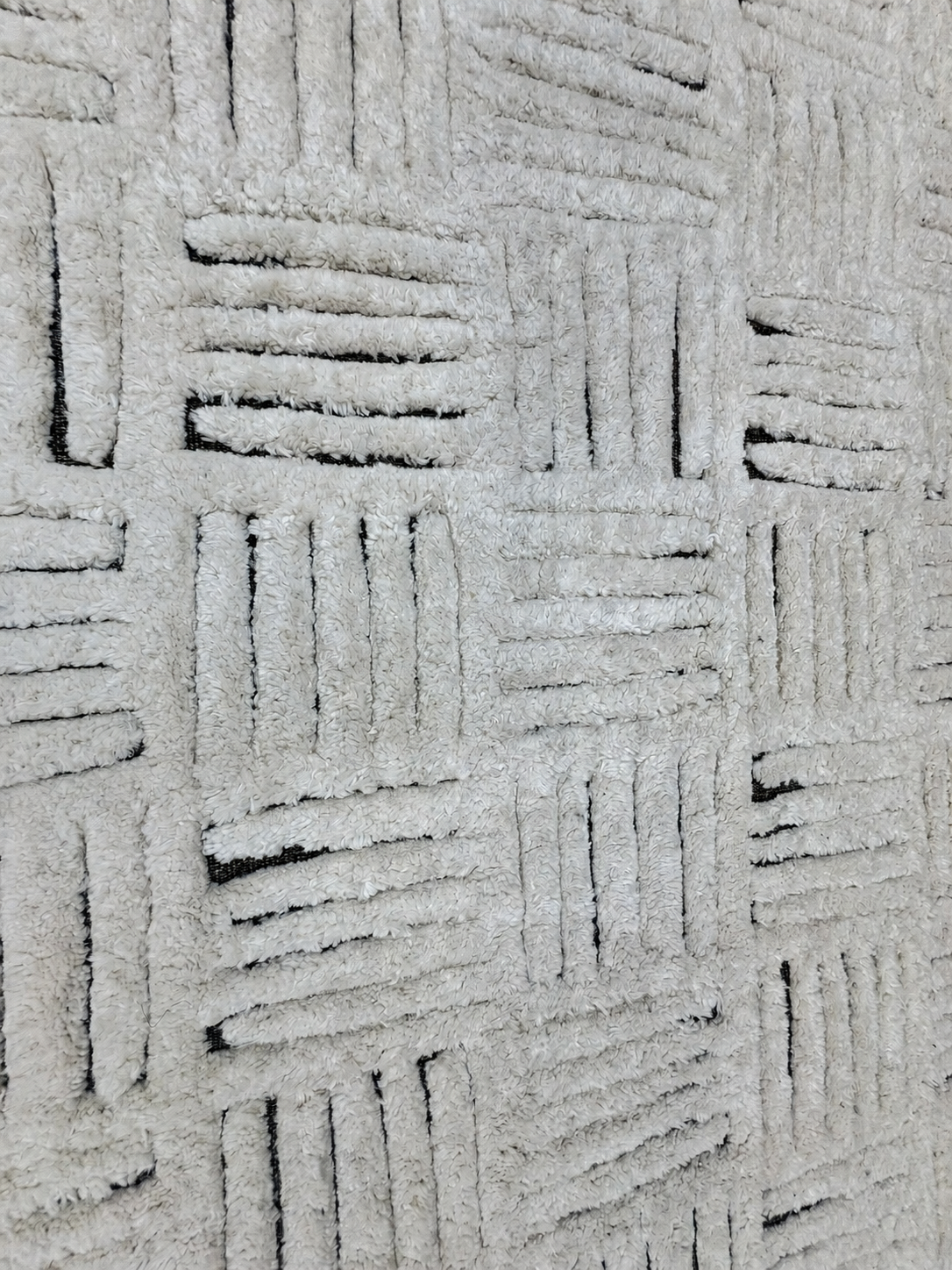 RH Basanti Rug – 9' × 12' Marled Ivory/Charcoal | Hand-Knotted Wool Blend | Contemporary Himalayan-Inspired Design (Rug 2)