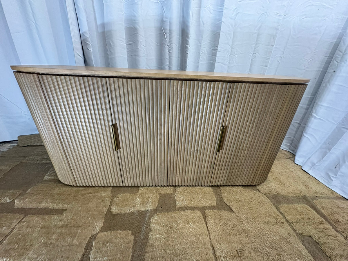 RH Byron 4-Door Sideboard — 84” Light Oak | Reeded American White Oak | Artisan Crafted (3 of 3)