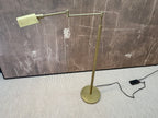 RH Métier Task Floor Lamp Lacquered Burnished Brass | Adjustable Swing Arm | Dimmable Task Lighting