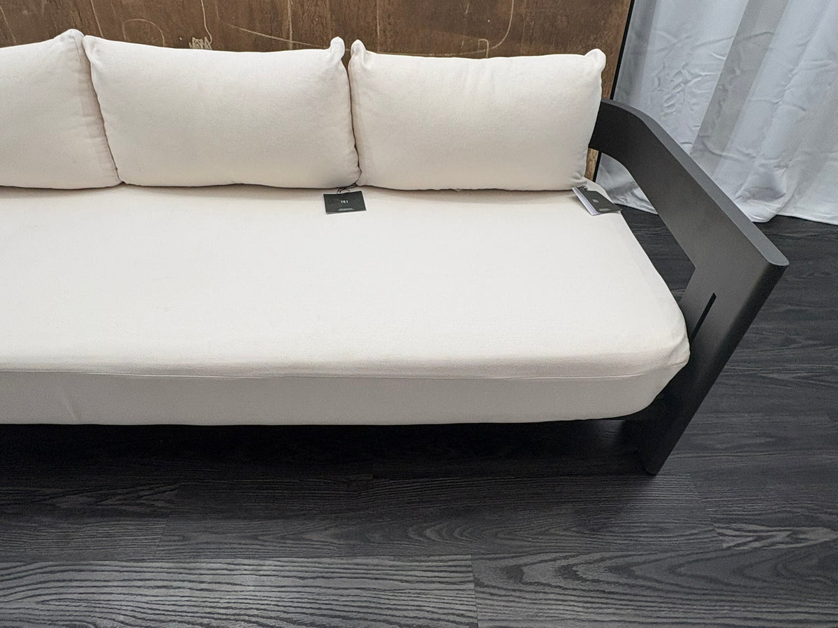 RH Restoration Hardware Matira Aluminum Sofa
Designed by Harrison & Nicholas Condos
84" | Iron Finish | Natural Performance Textured Weave