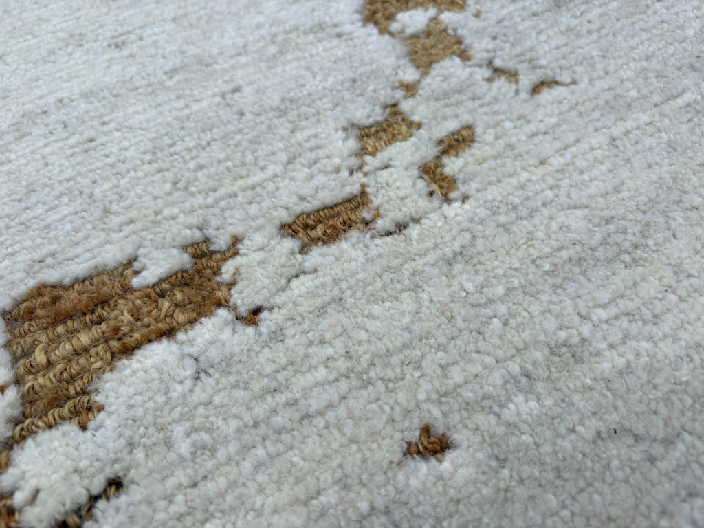 RH Lakshmi Wool Rug – 10' × 14' Cream / Bronze | Hand-Knotted Himalayan Wool & Jute | Made in Nepal