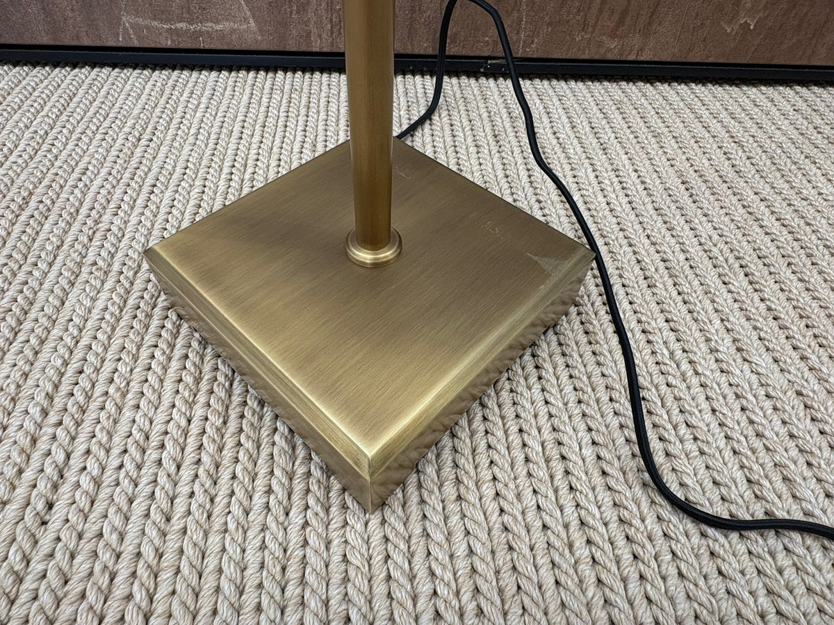 RH Pyramid Telescoping Floor Lamp Vintage Brass | Adjustable Height | Cast Zinc & Steel