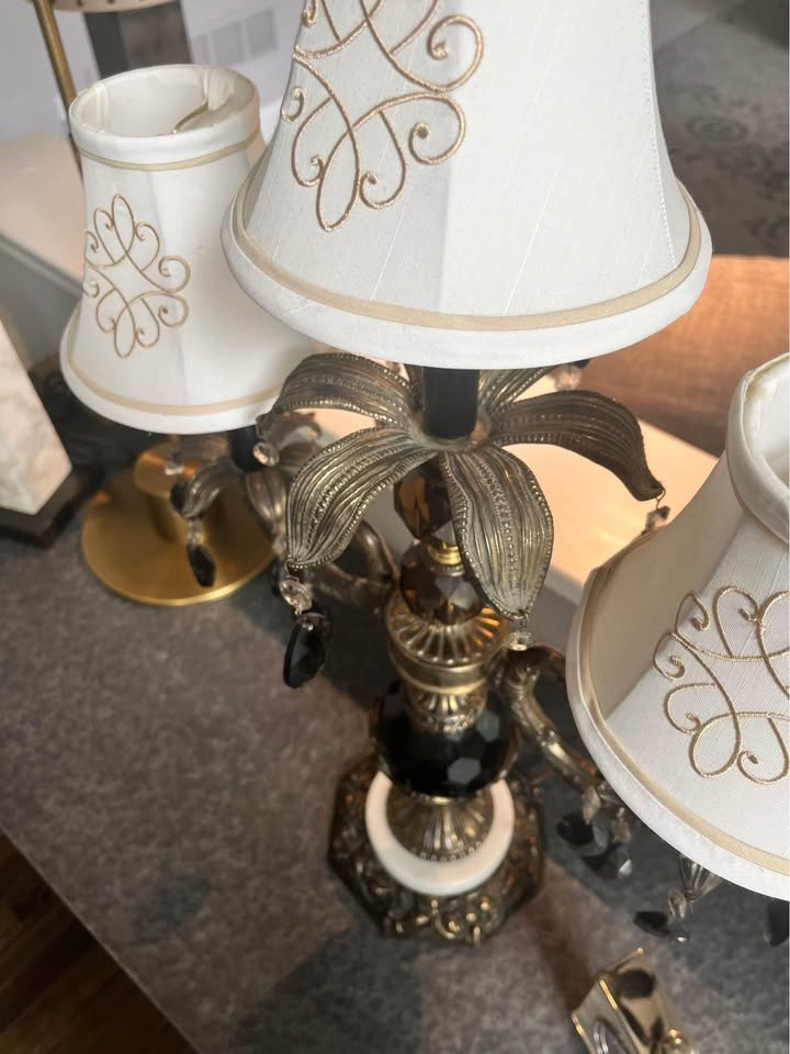 Vintage Italian Hollywood Regency Girandole Table Lamp