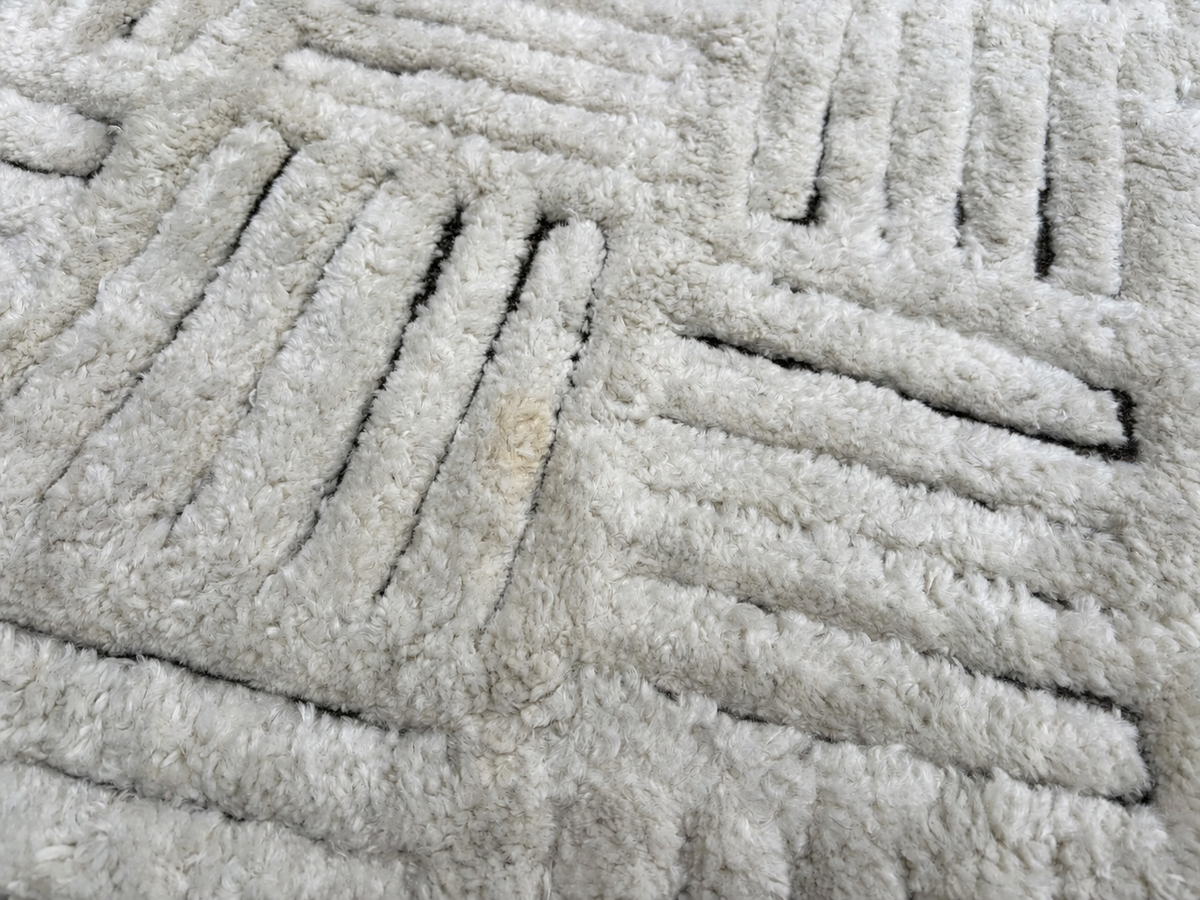 RH Basanti Rug – 9' × 12' Marled Ivory/Charcoal | Hand-Knotted Wool Blend | Contemporary Himalayan-Inspired Design (Rug 2)