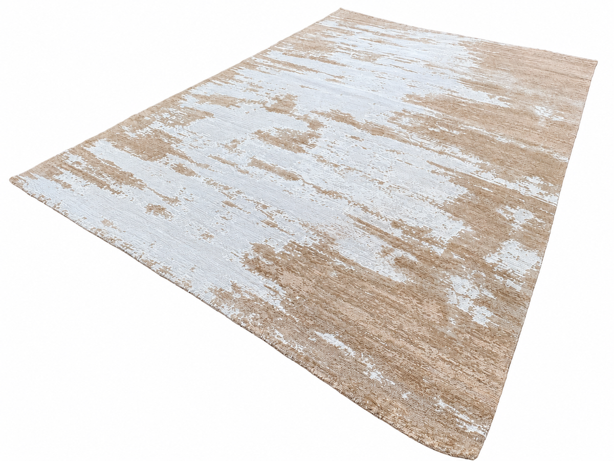 RH Kasir Wool & Silk Rug – 10' x 14' Wheat/Camel | Hand-Knotted Wool & Silk
