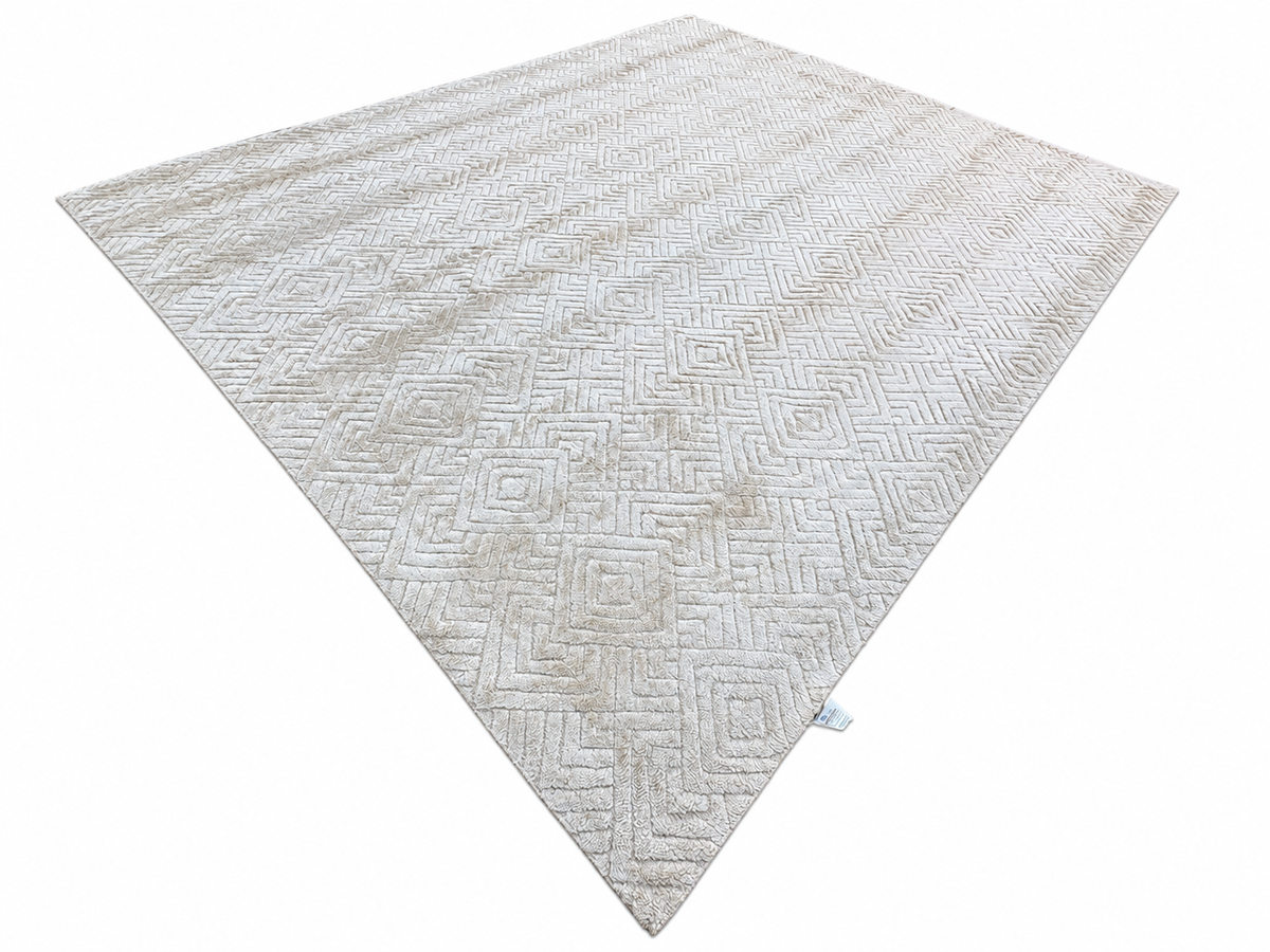 RH Talsari Silk & Wool Rug – 12' × 15' Wheat | Hand-Knotted Silk & Wool | 100 Tibetan Knots Per Square Inch | Made in Nepal