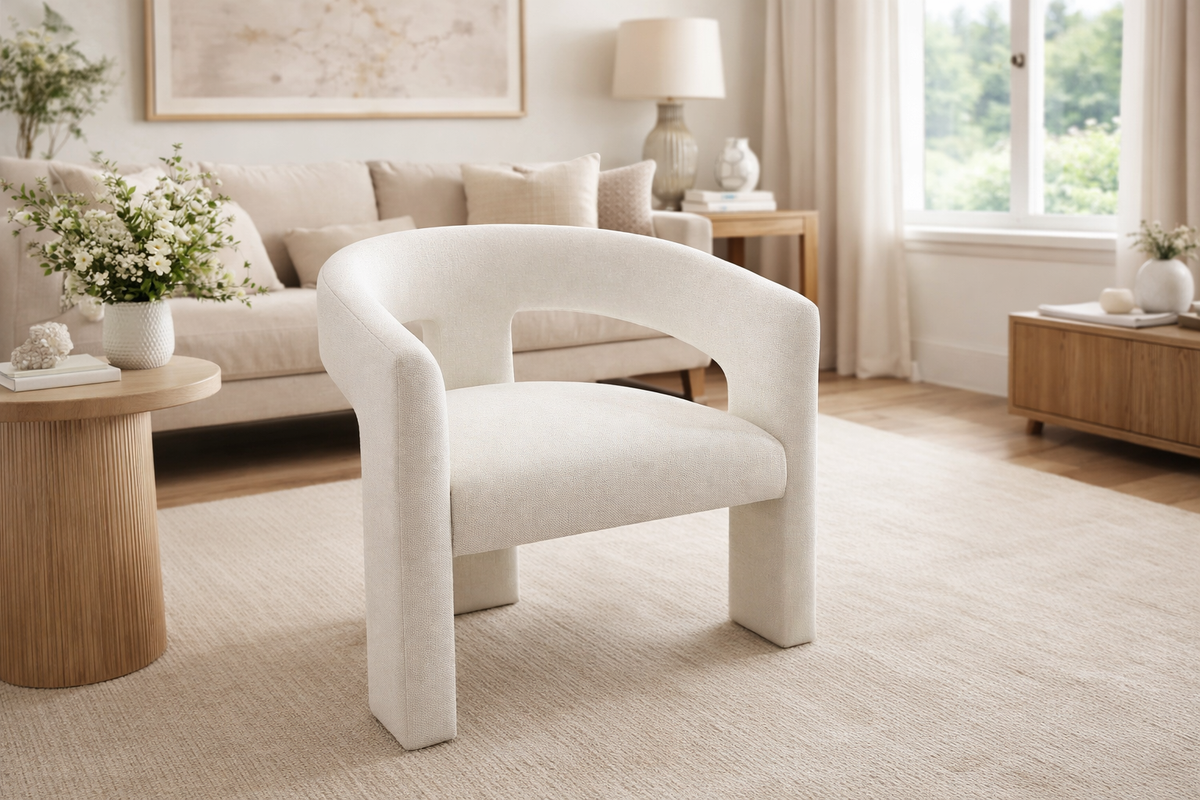 RH Inès Open-Back Lounge Chair