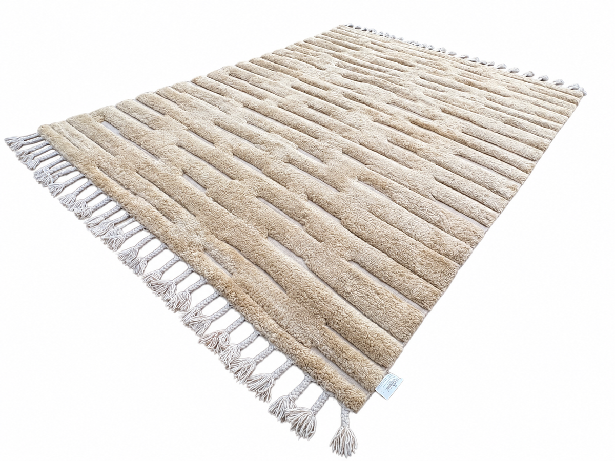 RH Morro Wool Rug – 9' x 12' Wheat | Hand-Knotted New Zealand Wool