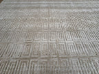 RH Rajouri Silk & Wool Rug – 9' × 12' Sand | Hand-Knotted Silk & Wool | Hand-Carved | Made in Nepal