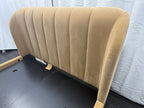 RH Valentina Upholstered Bed — Queen | Camel Performance Velvet