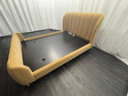 RH Valentina Upholstered Bed — Queen | Camel Performance Velvet