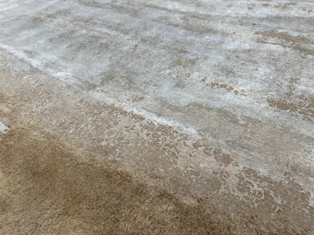 RH Suvali Silk & Wool Rug – 10' × 14' Wheat Multi | 90% Silk | Hand-Knotted | 84 Persian Knots Per Square Inch
