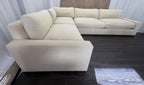 RH Maxwell Left-Arm L-Sectional | Classic | Down | Perennials® Performance Textured Linen Weave – Dune