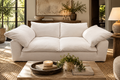 RH Cloud 7' Luxe Sofa — 2-Cushion | Perennials Performance Textured Linen Weave | White8850
