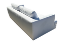 RH Monza Bench-Cushion Sofa – 8’ Luxe Depth in White Performance Linen Weave (Made in Italy)